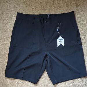 Signature Black Flat Front Shorts for Casual Wear